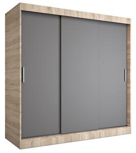 Szafa przesuwna 200 cm dąb sonoma + antracyt D8-C49