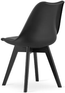 Czarne skandynawskie krzesło do stołu - Asaba 4X