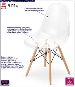 Przezroczyste krzesło do nowoczesnego wnętrza - Naxin 4X
