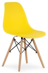 Żółte krzesło w stylu minimalistycznym - Naxin 4X