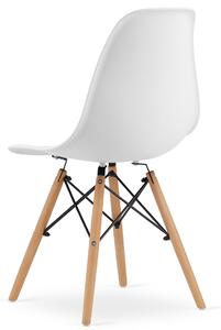 Białe minimalistyczne krzesło do stołu - Naxin 4X