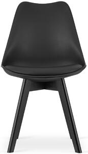Czarne skandynawskie krzesło do stołu - Asaba 4X