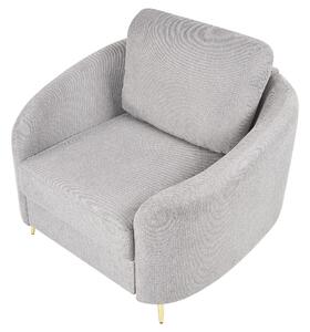 Zestaw wypoczynkowy sofa 3+2+1 tapicerowany szary Trosa Beliani