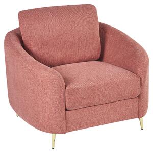 Zestaw wypoczynkowy sofa 3+2+1 tapicerowany różowy Trosa Beliani