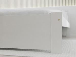 Łóżko IKAROS 140 x 200 cm, białe Stelaż: Bez stelaża, Materac: Materac Deluxe 10 cm
