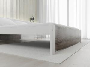 Łóżko IKAROS 140 x 200 cm, biały/dąb truflowy Stelaż: Bez stelaża, Materac: Bez materaca