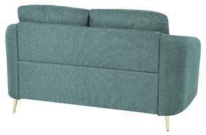 Sofa dwuosobowa do salonu tapicerowana metalowe nóżki zielona Trosa Beliani
