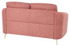 Zestaw wypoczynkowy sofa 3+2+1 tapicerowany różowy Trosa Beliani