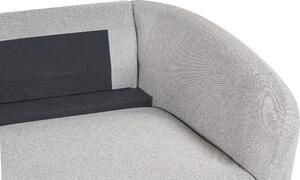 Sofa trzyosobowa do salonu tapicerowana metalowe nóżki szara Trosa Beliani