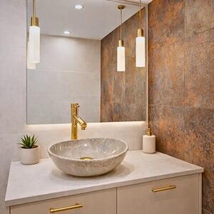 Umywalka nablatowa Estiva Rosta Cashmere Marble owalna 34 x 27 x 12 cm kaszmirowy marmur 1 szt