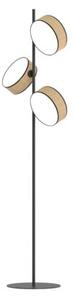 Lampa stojąca podłogowa minimalistyczna jasnobrązowa z abażurem 3xE14 10W DRUMZ Emibig