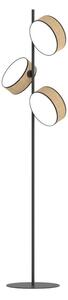 Lampa stojąca podłogowa minimalistyczna jasnobrązowa z abażurem 3xE14 10W DRUMZ Emibig