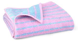 Niebieski/różowy ręcznik z mieszanki bambusa frotte 50x100 cm Nuance – JUNA
