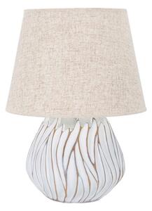 Beżowa lampa stołowa z tekstylnym kloszem (wysokość 48 cm) Honduras – Mauro Ferretti