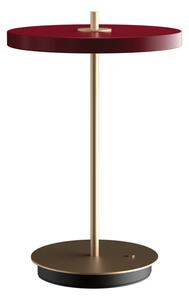 Czerwona lampa stołowa LED ze ściemniaczem i metalowym kloszem (wysokość 31 cm) Asteria Move – UMAGE
