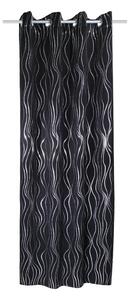 Czarna zasłona 135x245 cm Waves – Sehlbach