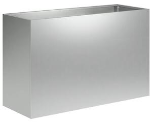 Doniczka ogrodowa srebrny 80 x 30 x 40 cm Stal ocynkowana