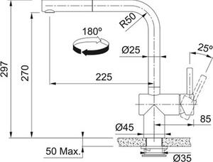 Bateria kuchenna stojÄ ca FRANKE Atlas Neo Sensor z wyciÄ ganÄ wylewkÄ Czarna stal szlachetna 115.0625.527