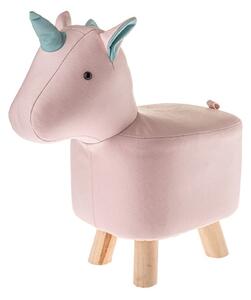 Jasnoróżowy stołek dziecięcy Unicorn – Dakls
