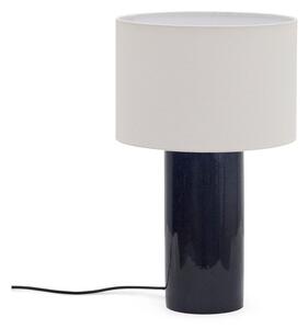 Niebieska lampa stołowa z tekstylnym kloszem (wysokość 53,5 cm) Toneric – Kave Home