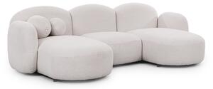 Kremowy narożnik z materiału bouclé (w kształcie litery U) Orbit – Ropez