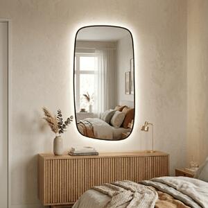 Lustro nieregularne Calm S 90x60cm Z Ramą / LED Złoty Zimna