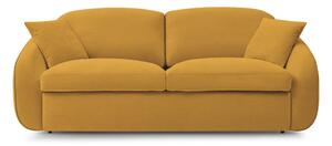 Żółta rozkładana sofa 235 cm Cezanne – Bobochic Paris