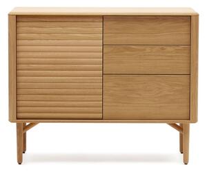 Niska komoda w dekorze dębu 105x86 cm Lenon – Kave Home