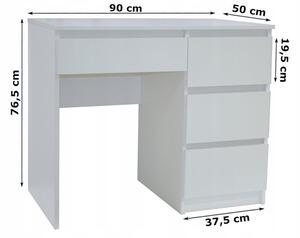 Białe minimalistyczne biurko - Bako 3X