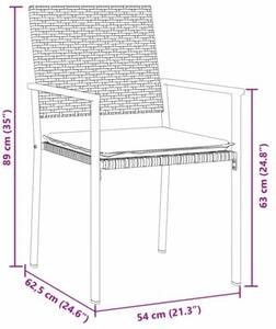 Zestaw Mebli Ogrodowych Komplet Jadalniany 5-Częściowy Rattan Na Taras Balkon Ogród