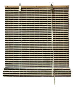 Czarno-naturalna bambusowa roleta 150x160 cm Vela – Gardinia