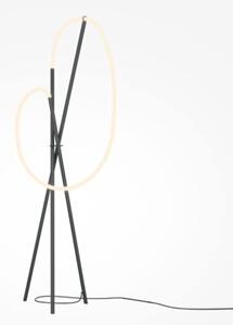 Lampa stojąca podłogowa nowoczesna czarno-biała trójnóg z wężem świetlnym LED 36W CROCHET Maytoni