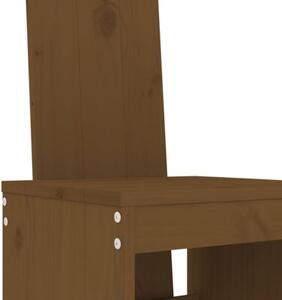 Zestaw Mebli Ogrodowych Komplet Barowy 7-Częściowy Brązowy Drewno Na Taras Balkon Ogród