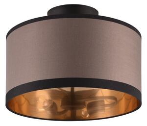 Czarno-brązowa lampa sufitowa ø 30 cm Davos – Reality