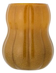 Brązowy szklany ręcznie wykonany wazon (wysokość 20 cm) Pumpkin – Bloomingville