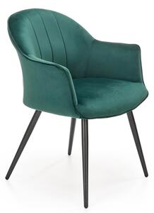 Zielone nowoczesne krzesło welurowe - Irox