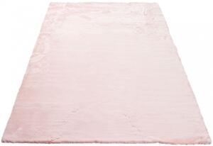 Różowy dywan prostokątny pluszowy - Ajos