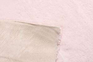 Różowy dywan prostokątny pluszowy - Ajos