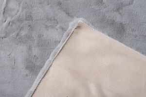 Jasnoszary prostokątny dywan pluszowy - Ajos