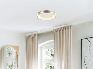 Nowoczesna lampa sufitowa LED okrągła plafon material syntetyczny złota Ataran Beliani