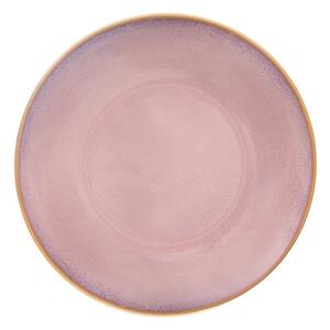 Różowy ceramiczny talerz ø 27 cm Glaze – Orion