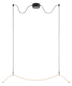 Czarno-biała lampa wisząca LED Melt – Markslöjd