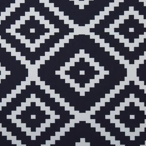 Dywan nowoczesny chodnik prostokątny 80 x 300 cm poliester czarno-biały Karungal Beliani