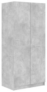 Szafa, kolor szary betonowy, 80x52x180 cm, płyta wiórowa