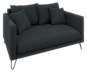 Ciemnoszara sofa z tkaniny szenilowej 140 cm Freya – Ropez