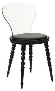 Krzesło w stylu retro z transparentnym oparciem Slip