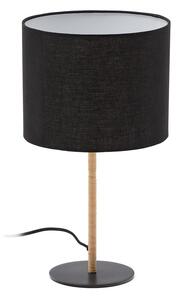 Czarna lampa stołowa z tekstylnym kloszem (wysokość 45 cm) Pina – Kave Home