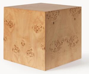 Stolik pomocniczy z drewna Burl Cube