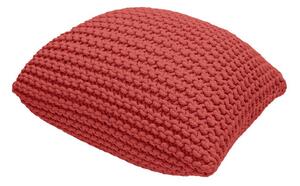 Czerwony pleciony puf Knit – Bonami Essentials