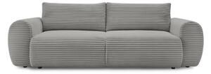 Ciemnoszara sztruksowa rozkładana sofa 257 cm Lucien – Bobochic Paris